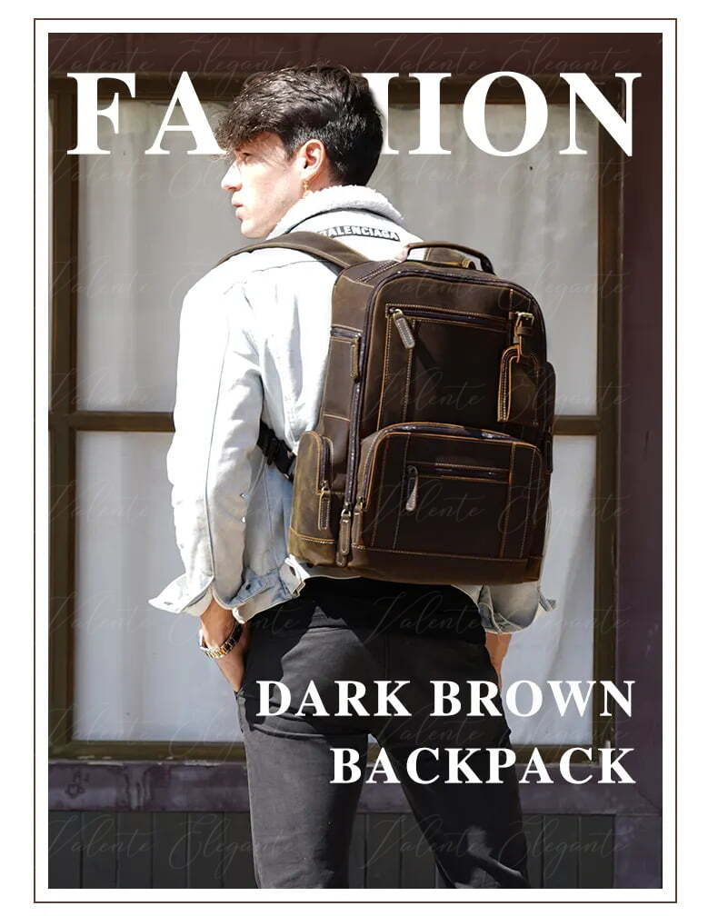 Ryggsekk av lær Valente Elegante