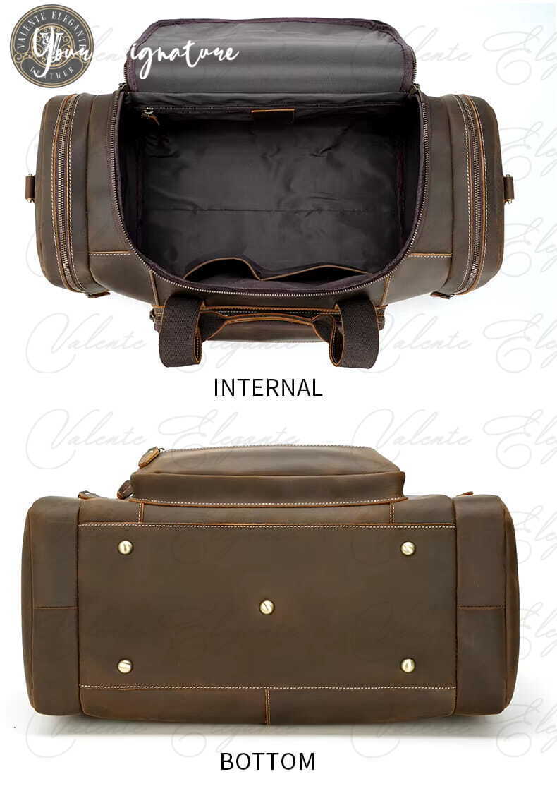 Weekendbag Valente Elegante av lær