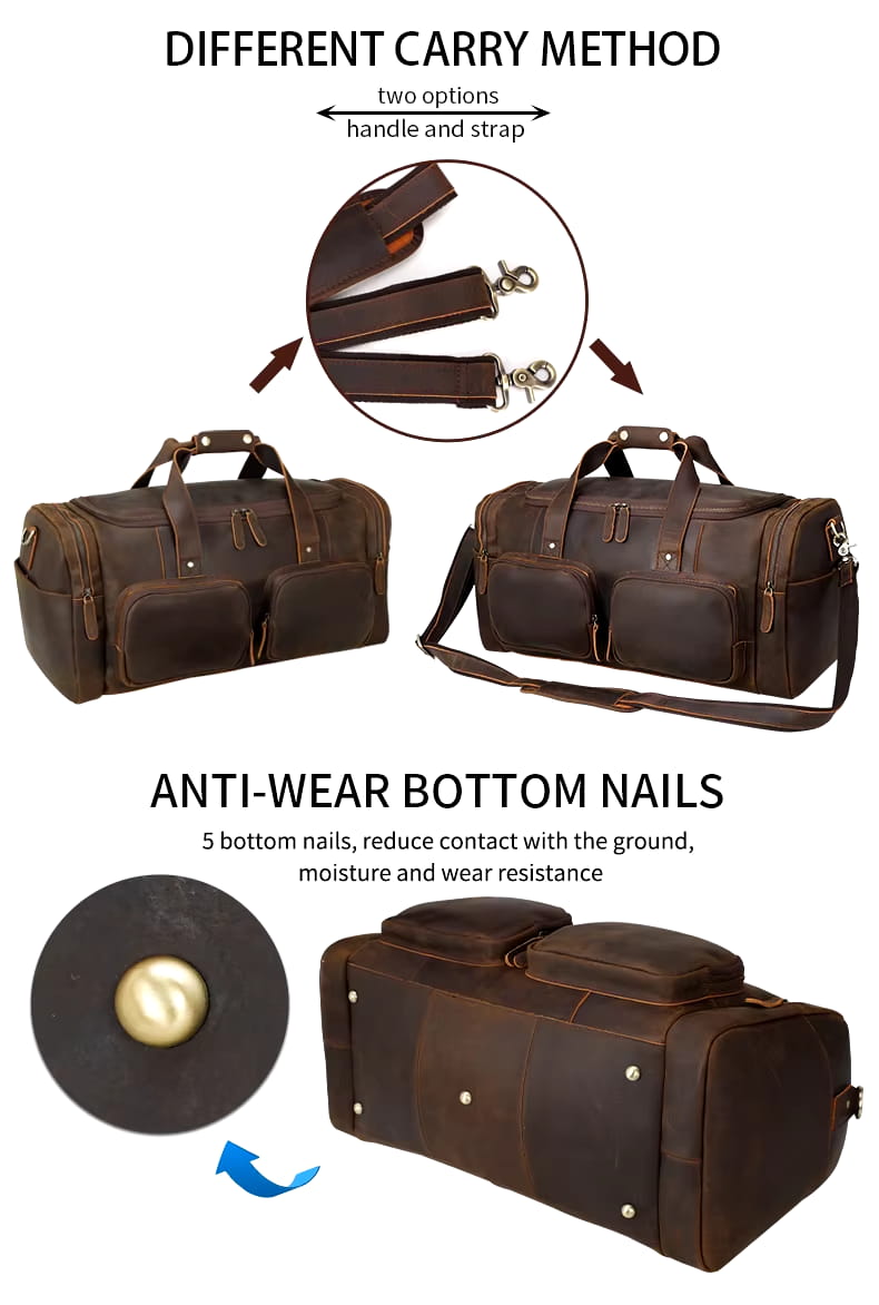 Weekendbag Valente Elegante av lær