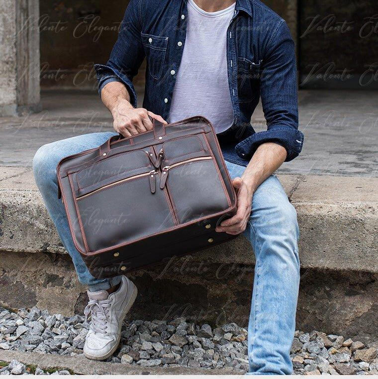 Dokument- og PC-veske av lær Valente Elegante® - Valente Elegante Leather