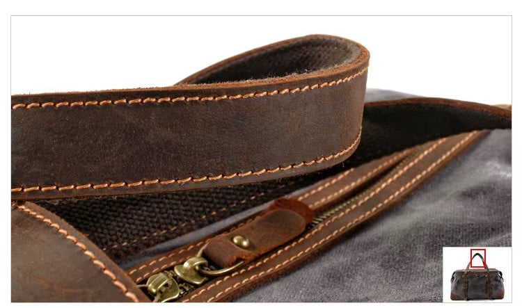 Reiseveke av lær og Canva Valente Elegante® - Valente Elegante Leather