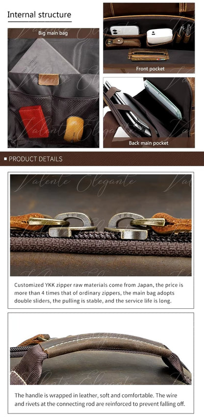 Ryggsekk av lær Valente Elegante