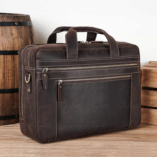 Dokument- og PC-veske av lær Valente Elegante® - Valente Elegante Leather