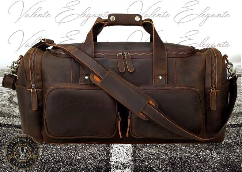 Weekendbag Valente Elegante av lær