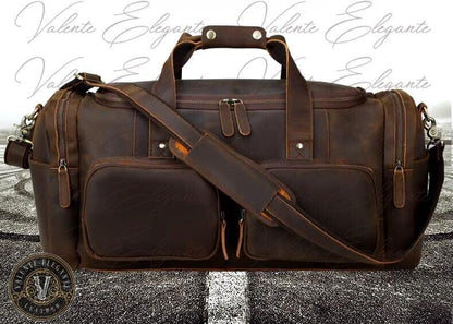 Weekendbag Valente Elegante av lær