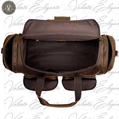 Weekendbag Valente Elegante av lær