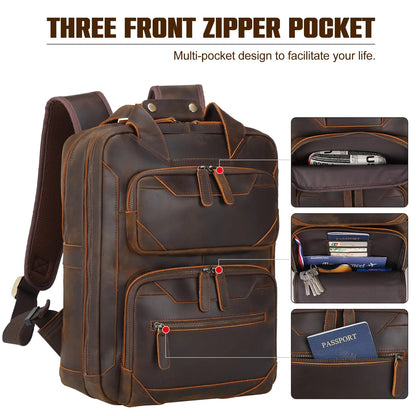 Ryggsekk av lær Valente Elegante