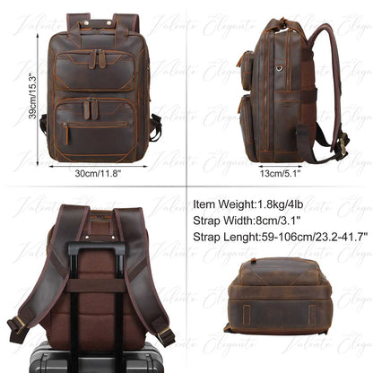 Ryggsekk av lær Valente Elegante