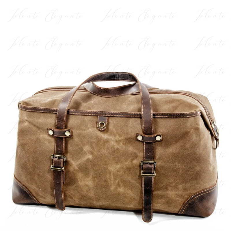 Reiseveke av lær og Canva Valente Elegante® - Valente Elegante Leather