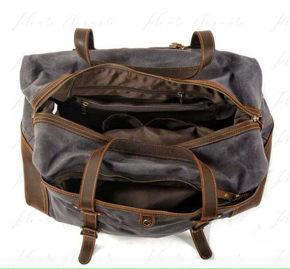 Reiseveke av lær og Canva Valente Elegante® - Valente Elegante Leather