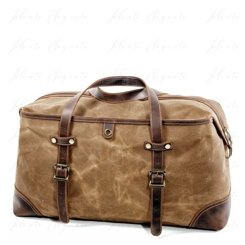 Reiseveke av lær og Canva Valente Elegante® - Valente Elegante Leather